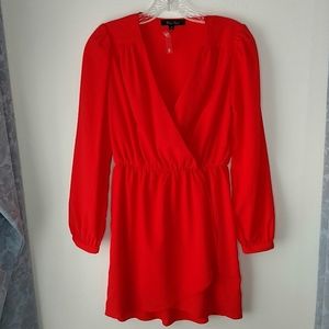 Honey Punch Coral long sleeve dress
